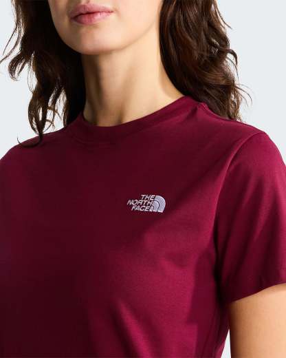 Evolution Simple Dome schmal geschnittenes T-Shirt für Damen – Burgundy Crush