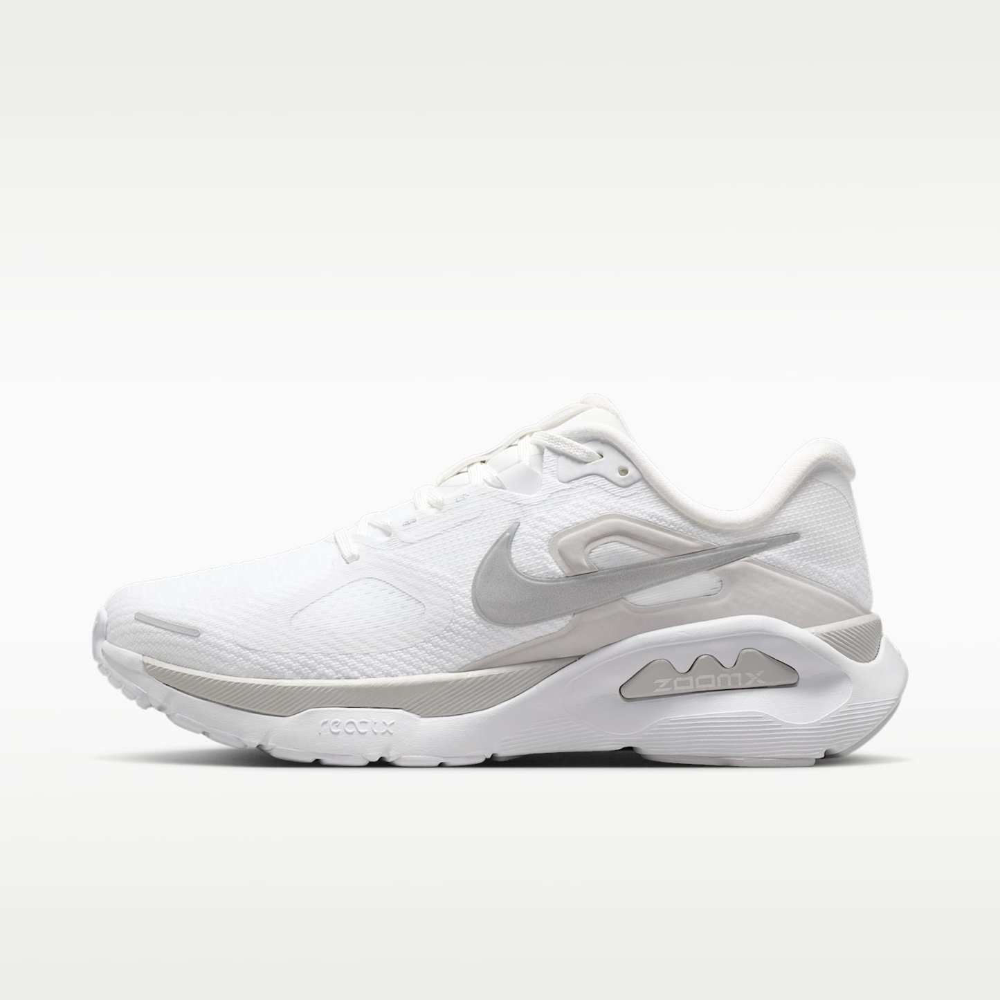 Nike Structure Plus Straßenlaufschuh (Damen) – Weiß/Photon Dust/Metallic Silver