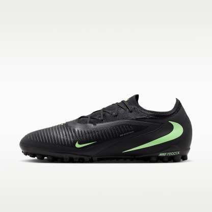 Nike Phantom 6 Low Pro Fußballschuh für Turf – Schwarz/Schwarz/Illusion Green