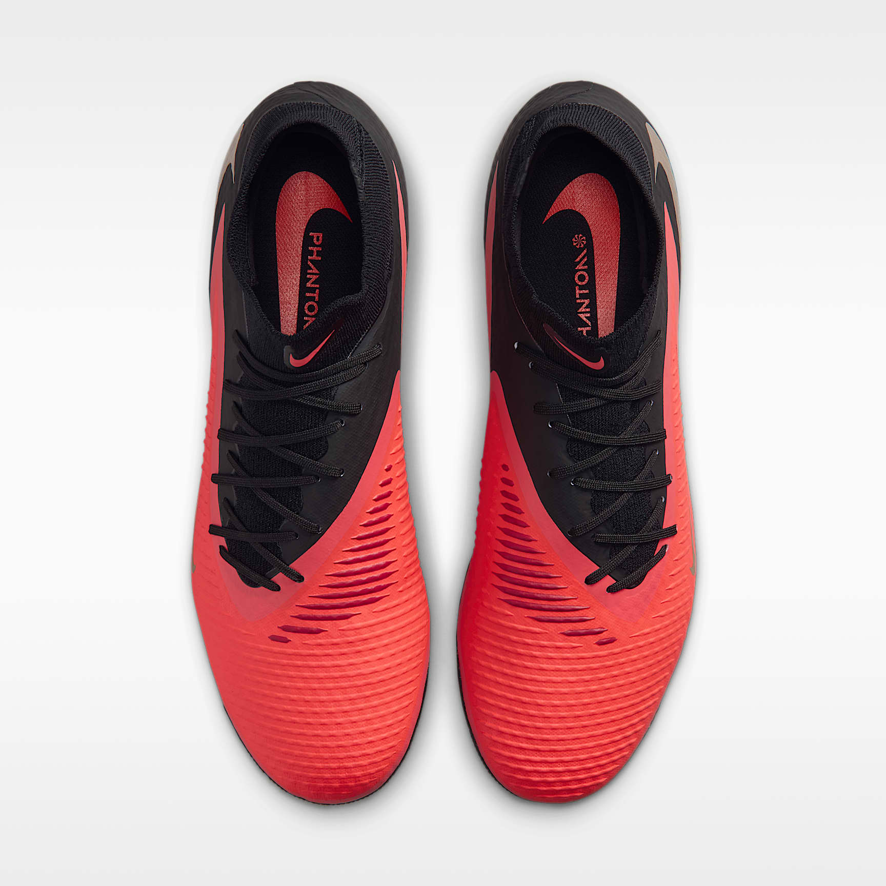 Nike Phantom 6 High Academy Fußballschuh für Kunstrasen – Bright Crimson/Schwarz/Blur