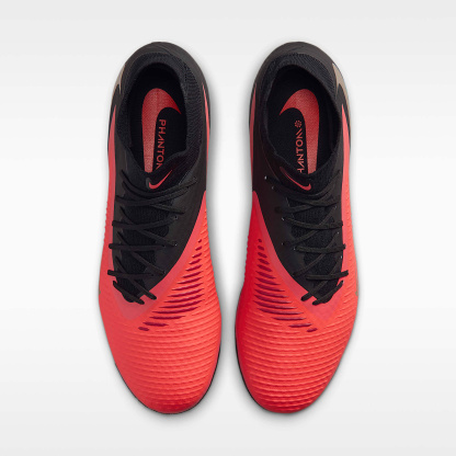 Nike Phantom 6 High Academy Fußballschuh für Kunstrasen – Bright Crimson/Schwarz/Blur