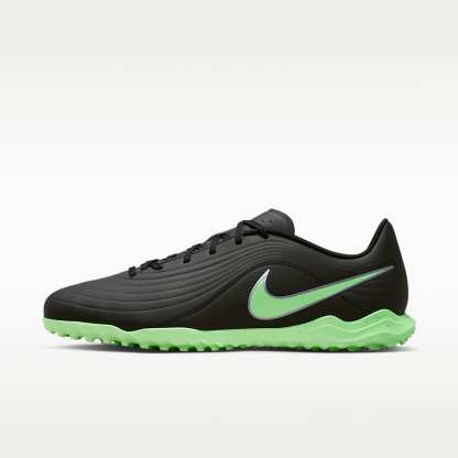 Nike Tiempo Maestro Club Low-Top-Fußballschuh für Turf – Schwarz/Schwarz/Illusion Green