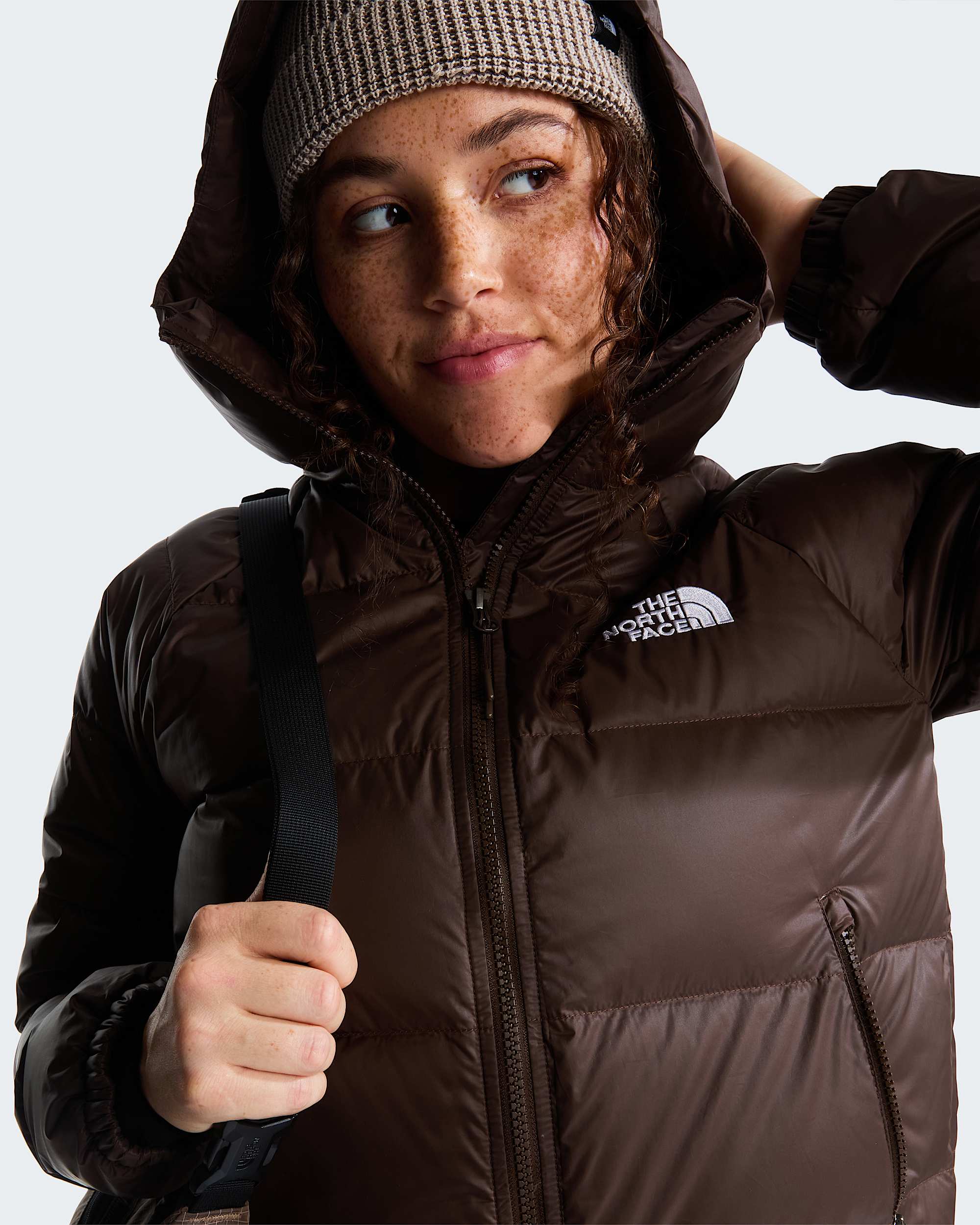 Hydrenalite™ Daunenjacke mit Kapuze Damen – Dark Chestnut