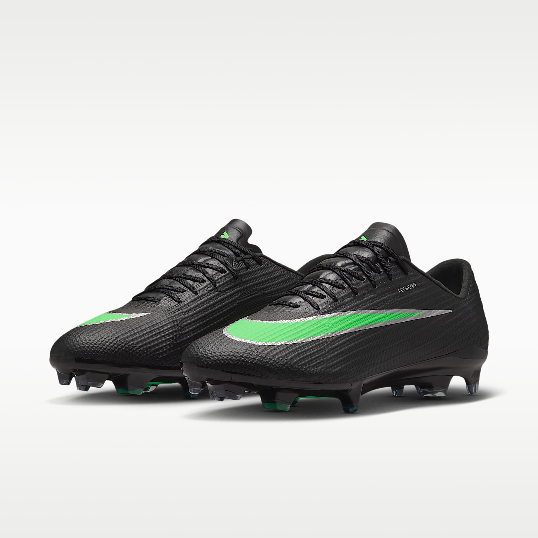 Nike Mercurial Superfly 11 Pro Low-Top-Fußballschuh für normalen Rasen – Schwarz/Schwarz/Illusion Green