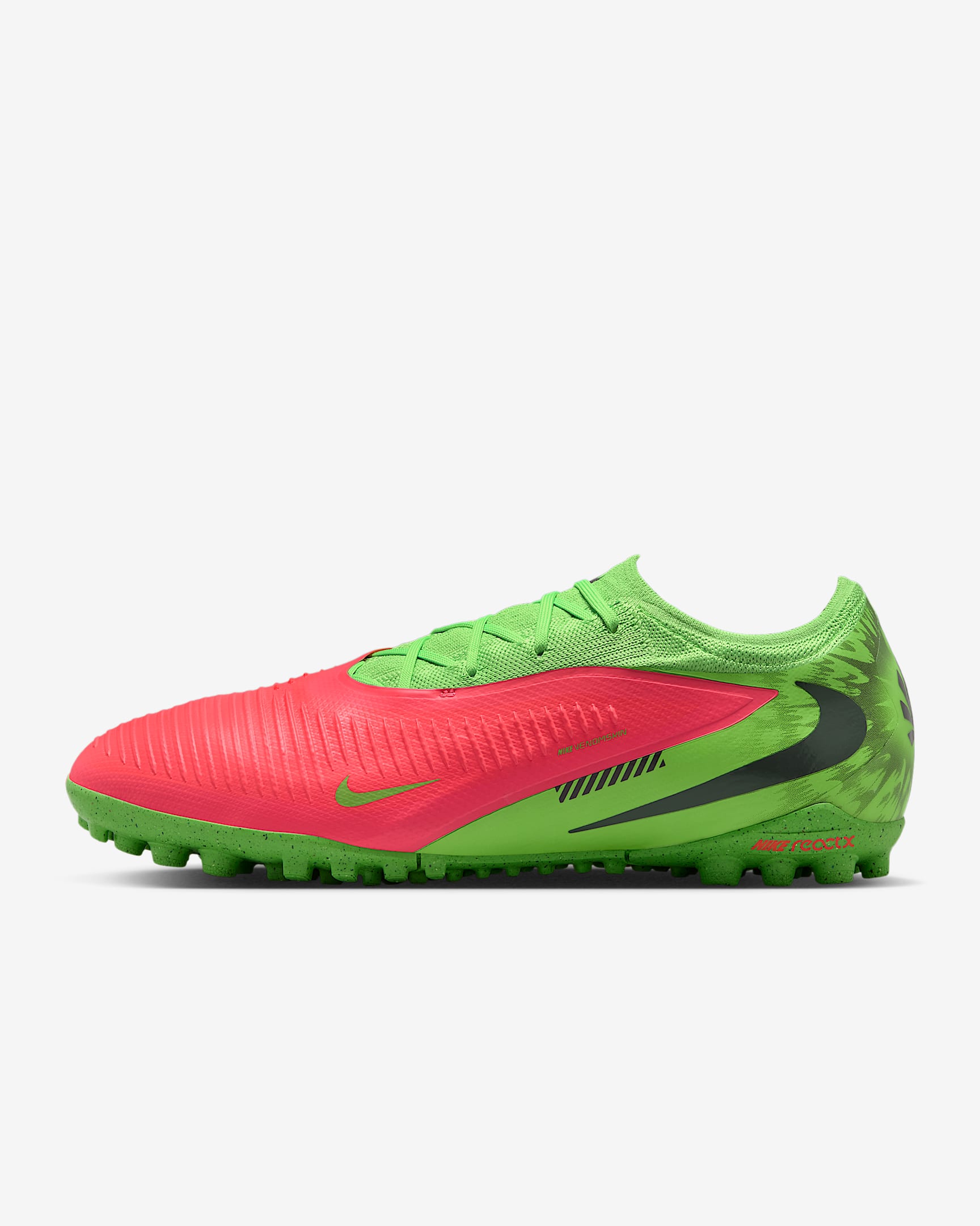 Nike Phantom 6 Low Pro "Erling Haaland" Fußballschuh für Turf – Hot Punch/Green Strike/Schwarz
