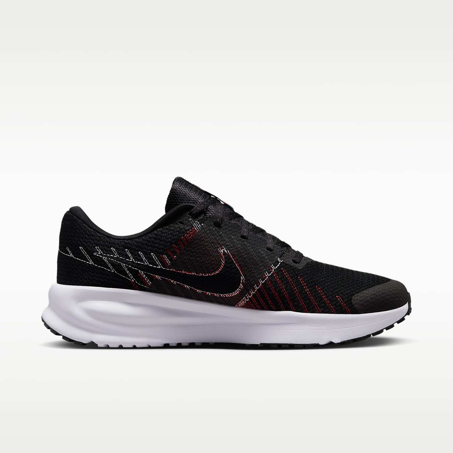 Nike Run Defy Straßenlaufschuh (Herren) – Schwarz/University Red/Weiß/Cool Grey