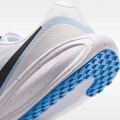 Nike Revolution 8 Straßenlaufschuh (Herren) – Weiß/Hydrogen Blue/Blue Crystal/Off Noir
