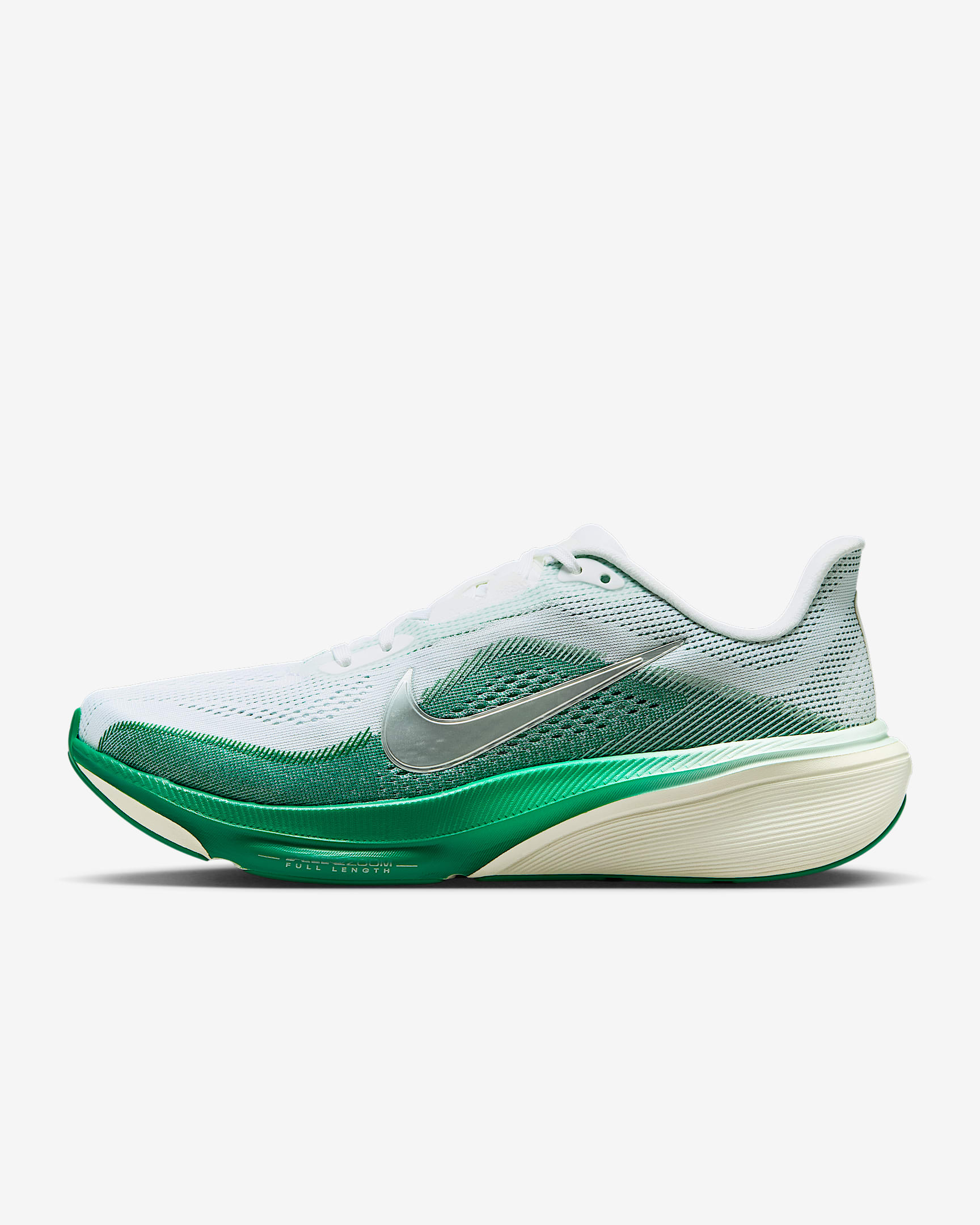 Nike Pegasus 42 Straßenlaufschuh (Damen) – Weiß/Malachite/Barely Green/Metallic Silver