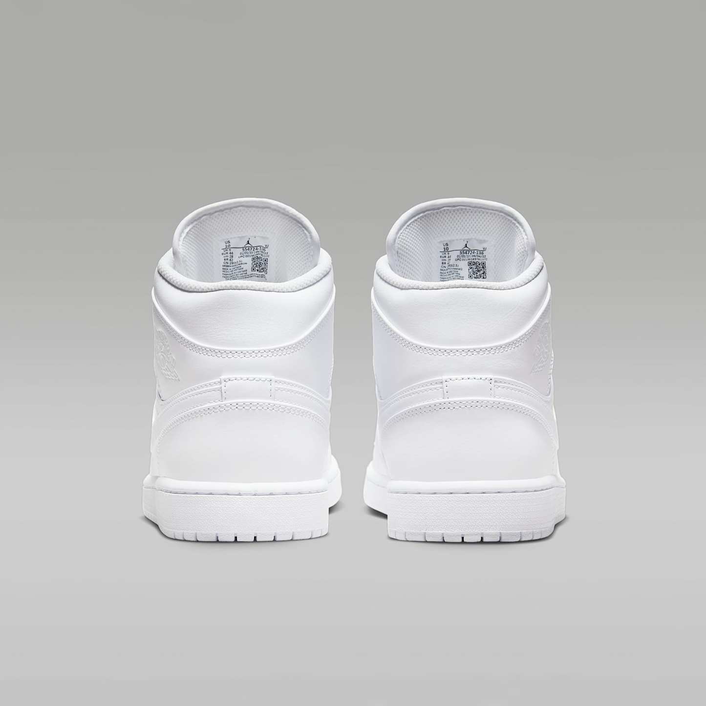 Air Jordan 1 Mid Schuh (Herren) – Weiß/Weiß/Weiß