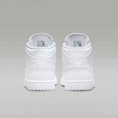 Air Jordan 1 Mid Schuh (Herren) – Weiß/Weiß/Weiß