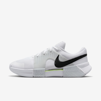 Nike GP Challenge 1.5 Hartplatz-Tennisschuh (Herren) – Weiß/Pure Platinum/Volt/Schwarz