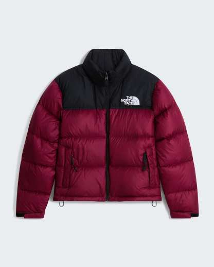 1996 Retro Nuptse Jacke für Damen – Burgundy Crush-TNF Black