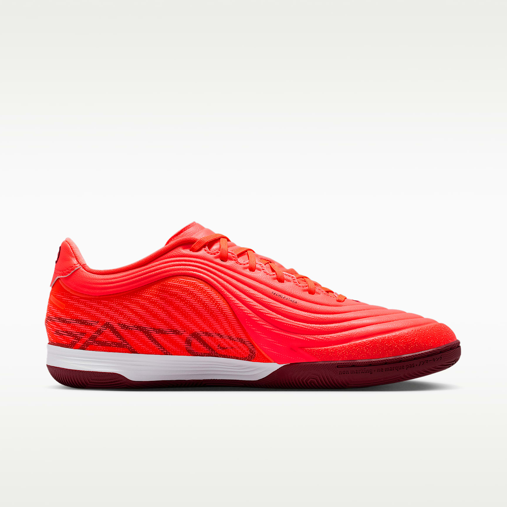 Nike Tiempo Reactgato Low Top Fußballschuh für Hallen- und Hartplätze – Bright Crimson/Team Red