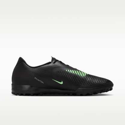 Nike Phantom 6 Low Academy Fußballschuh für Turf – Schwarz/Schwarz/Illusion Green