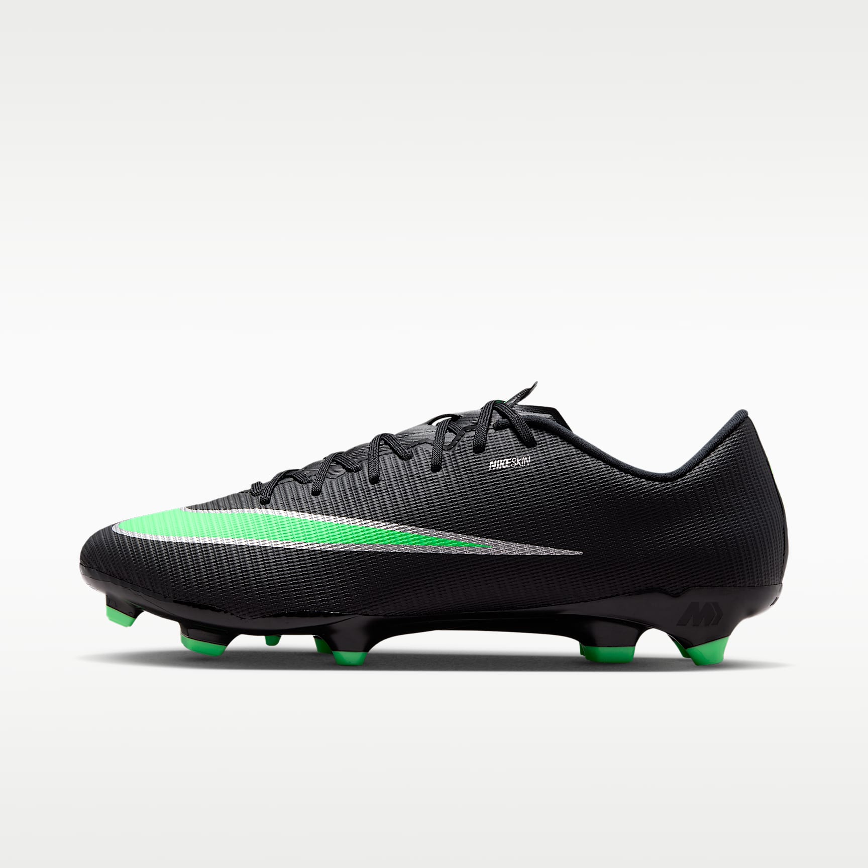 Nike Mercurial Vapor 17 Academy Low-Top-Fußballschuh für verschiedene Böden – Schwarz/Schwarz/Illusion Green