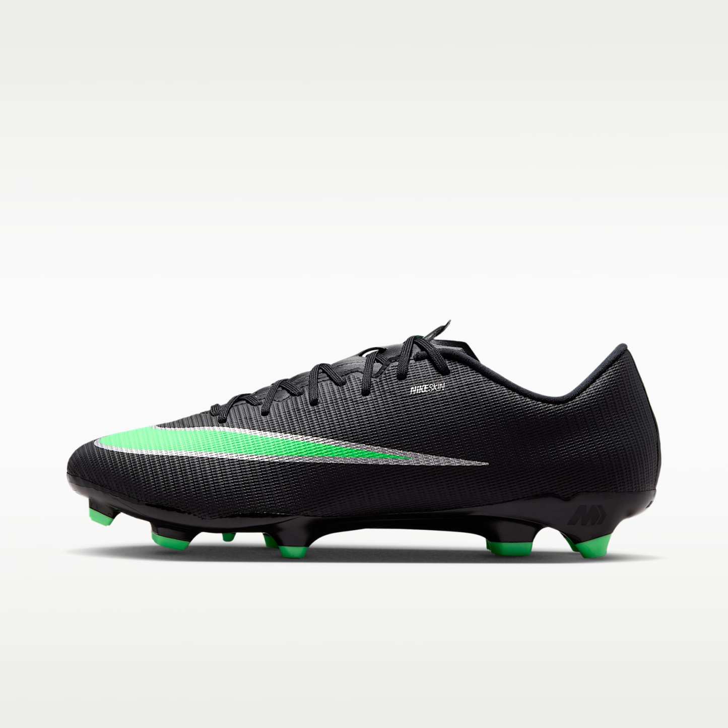 Nike Mercurial Vapor 17 Academy Low-Top-Fußballschuh für verschiedene Böden – Schwarz/Schwarz/Illusion Green