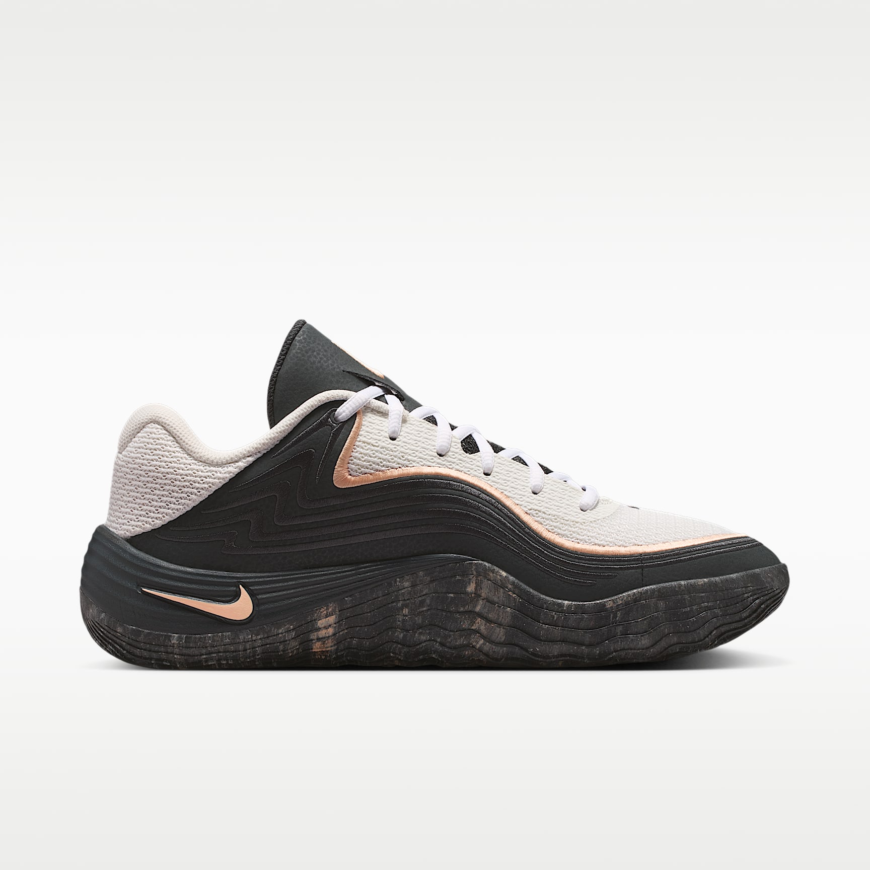 Nike Precision 8 Low Basketballschuh (Herren) – Anthracite/Sail/Sunset Haze/Sunset Haze