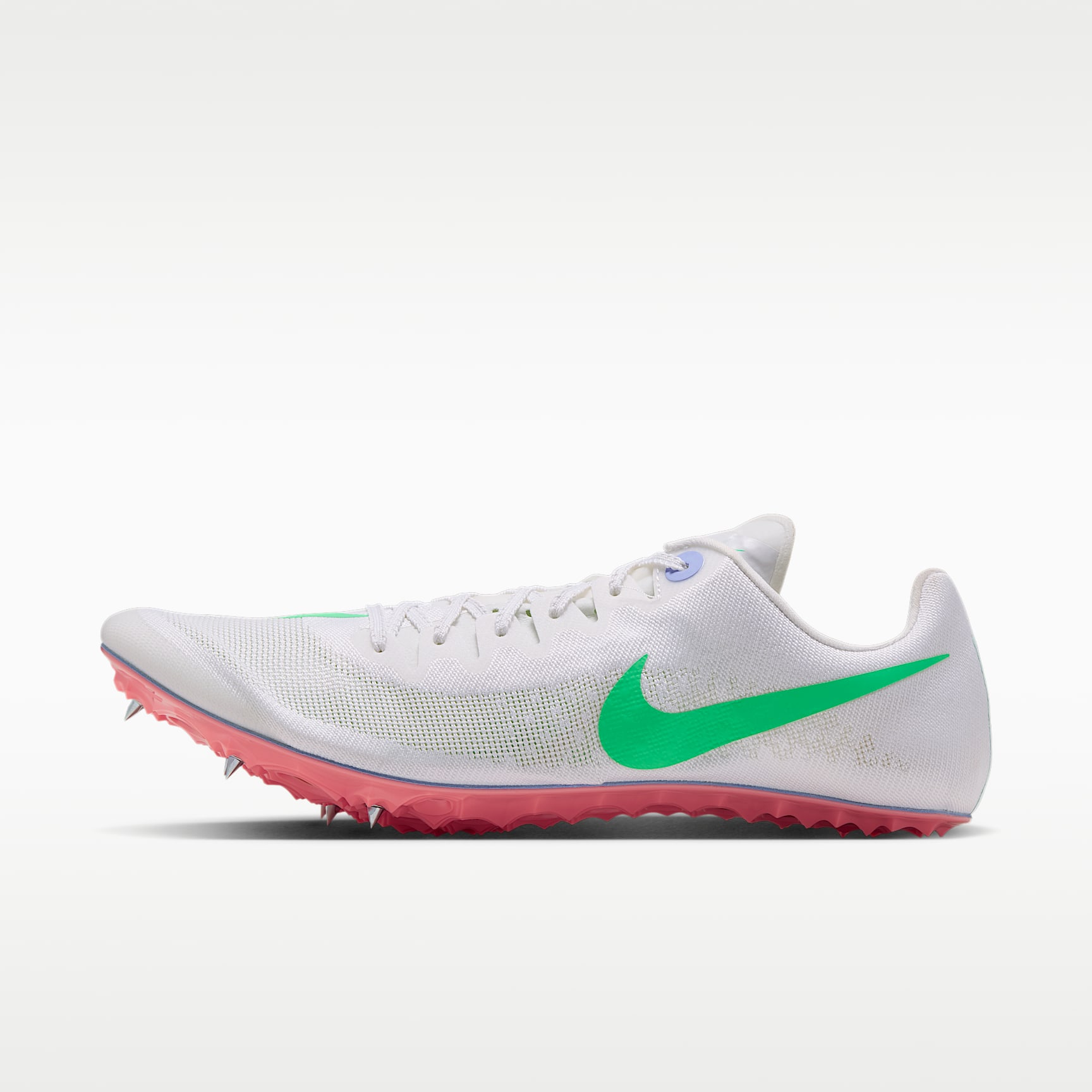 Nike Zoom Ja Fly 4 Laufspikes für Sprints – Summit White/Aluminum/Atomic Pink/Electro Green