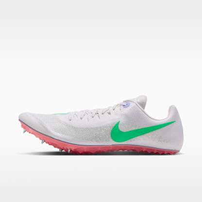 Nike Zoom Ja Fly 4 Laufspikes für Sprints – Summit White/Aluminum/Atomic Pink/Electro Green