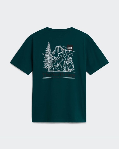 Monte normal geschnittenes T-Shirt mit Grafik für Herren – Pacific Teal