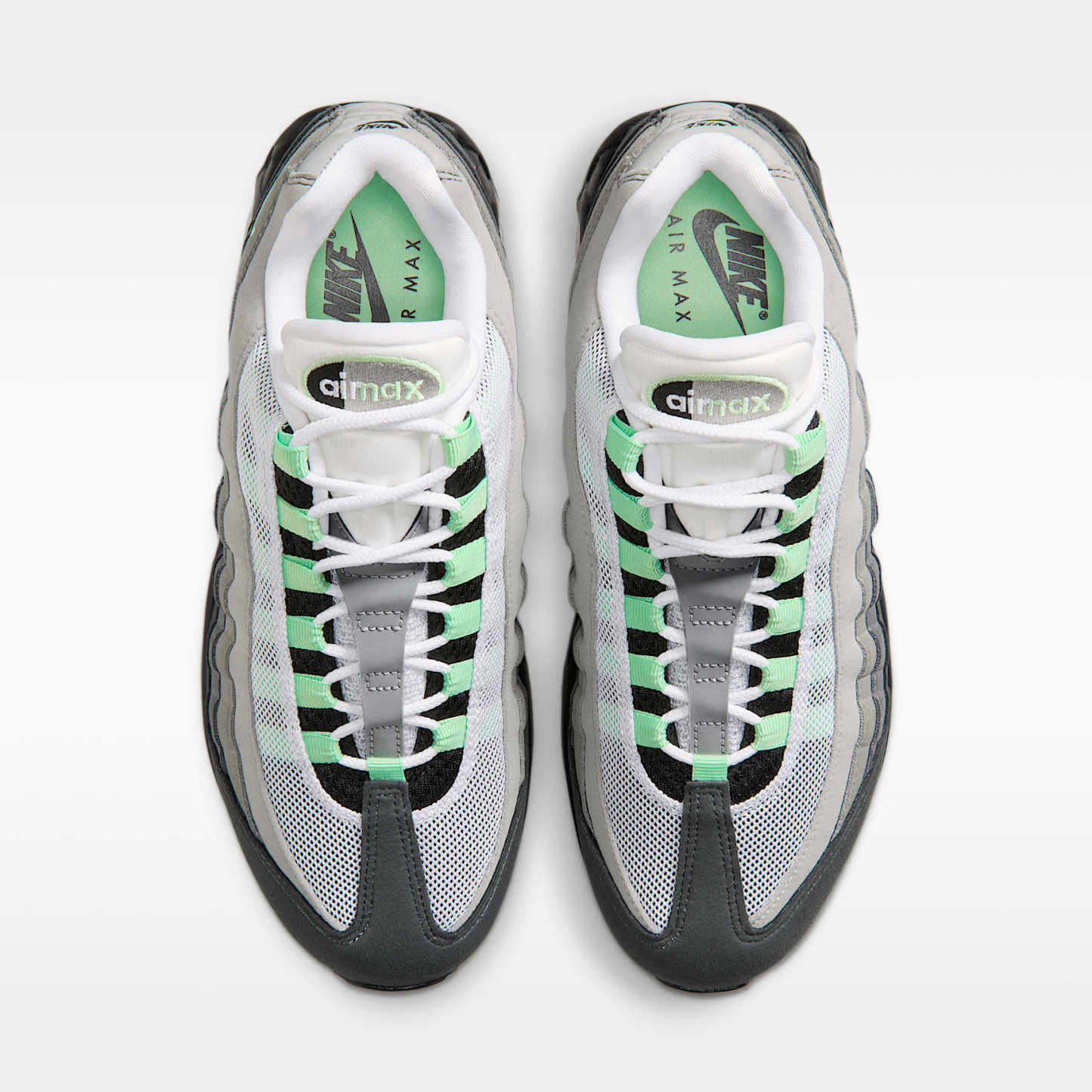 Nike Air Max 95 Big Bubble Schuh (Damen) – Schwarz/Weiß/Medium Grey/Fresh Mint
