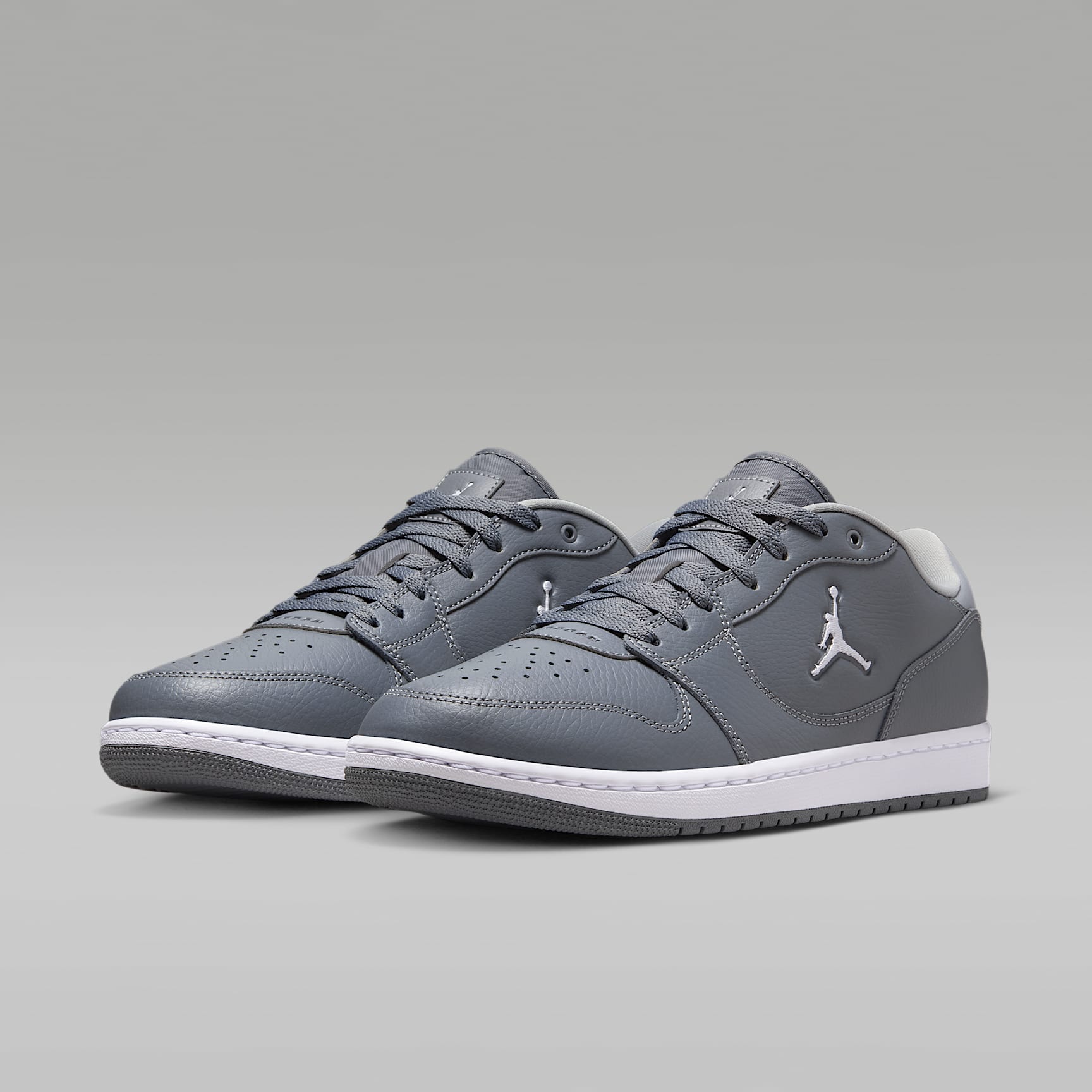 Jordan Court Connect Low Herrenschuhe – Smoke Grey/Weiß/Light Smoke Grey