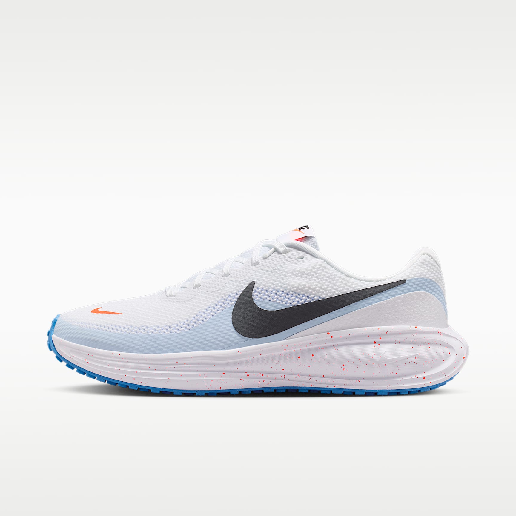 Nike Revolution 8 Straßenlaufschuh (Herren) – Weiß/Hydrogen Blue/Blue Crystal/Off Noir