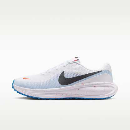 Nike Revolution 8 Straßenlaufschuh (Herren) – Weiß/Hydrogen Blue/Blue Crystal/Off Noir
