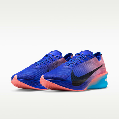 Nike Vaporfly 4 Straßenlaufschuh für Wettkämpfe (Herren) – Racer Blue/Blue Lightning/Atomic Pink/Weiß
