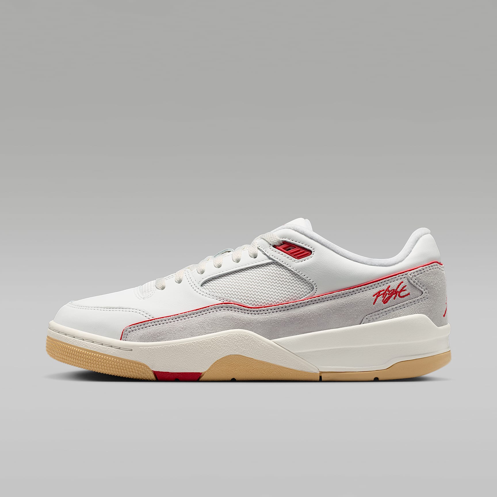 Jordan Flight Court Schuh (Herren) – Summit White/Pure Platinum/Sesame/University Red