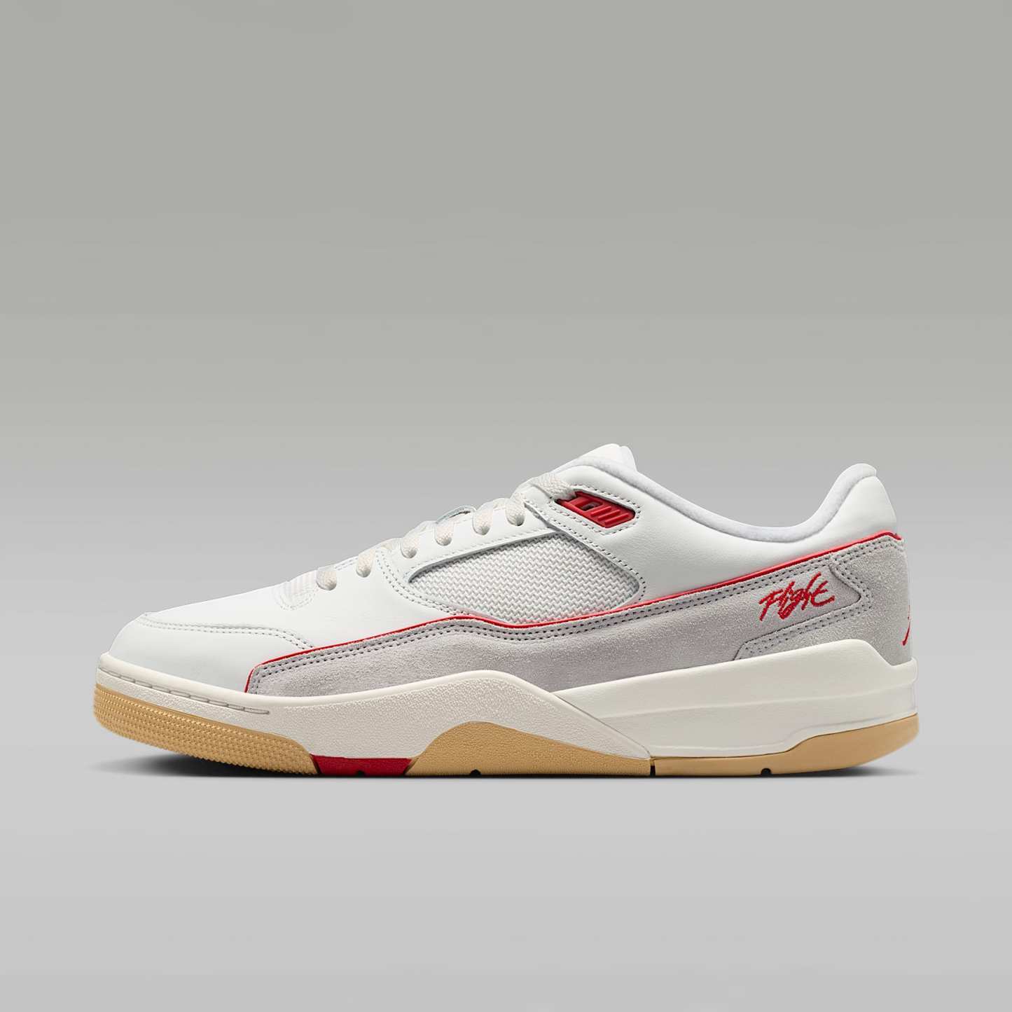 Jordan Flight Court Schuh (Herren) – Summit White/Pure Platinum/Sesame/University Red