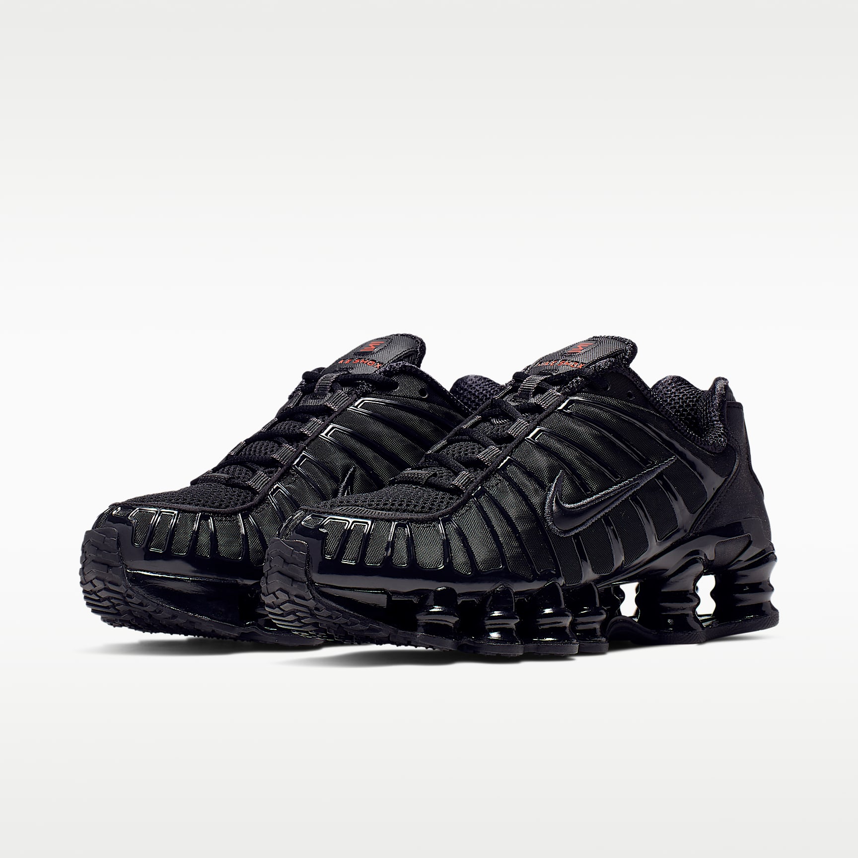 Nike Shox TL Schuh (Damen) – Schwarz/Metallic Hematite/Max Orange/Schwarz