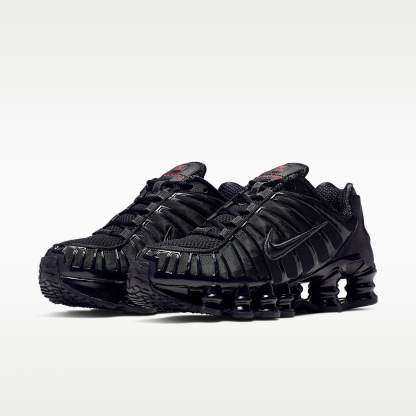 Nike Shox TL Schuh (Damen) – Schwarz/Metallic Hematite/Max Orange/Schwarz