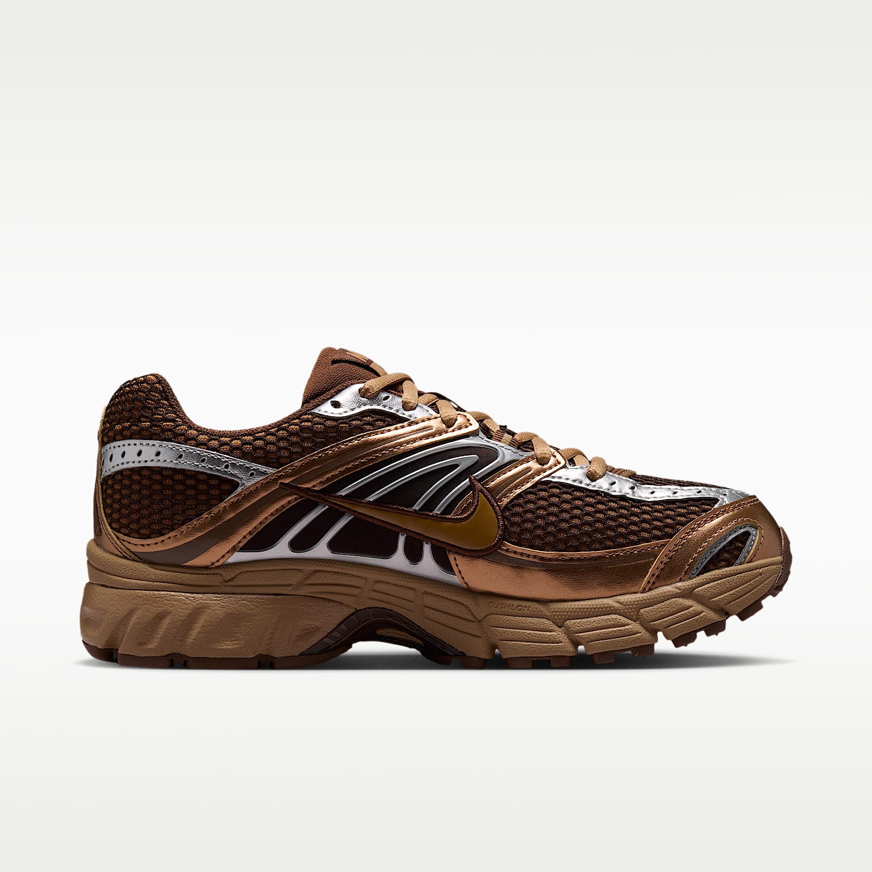 Nike Air Max Moto 2K Schuh mit reflektierenden Akzenten (Damen) – Light British Tan/Cacao Wow/Metallic Silver/Dark Driftwood