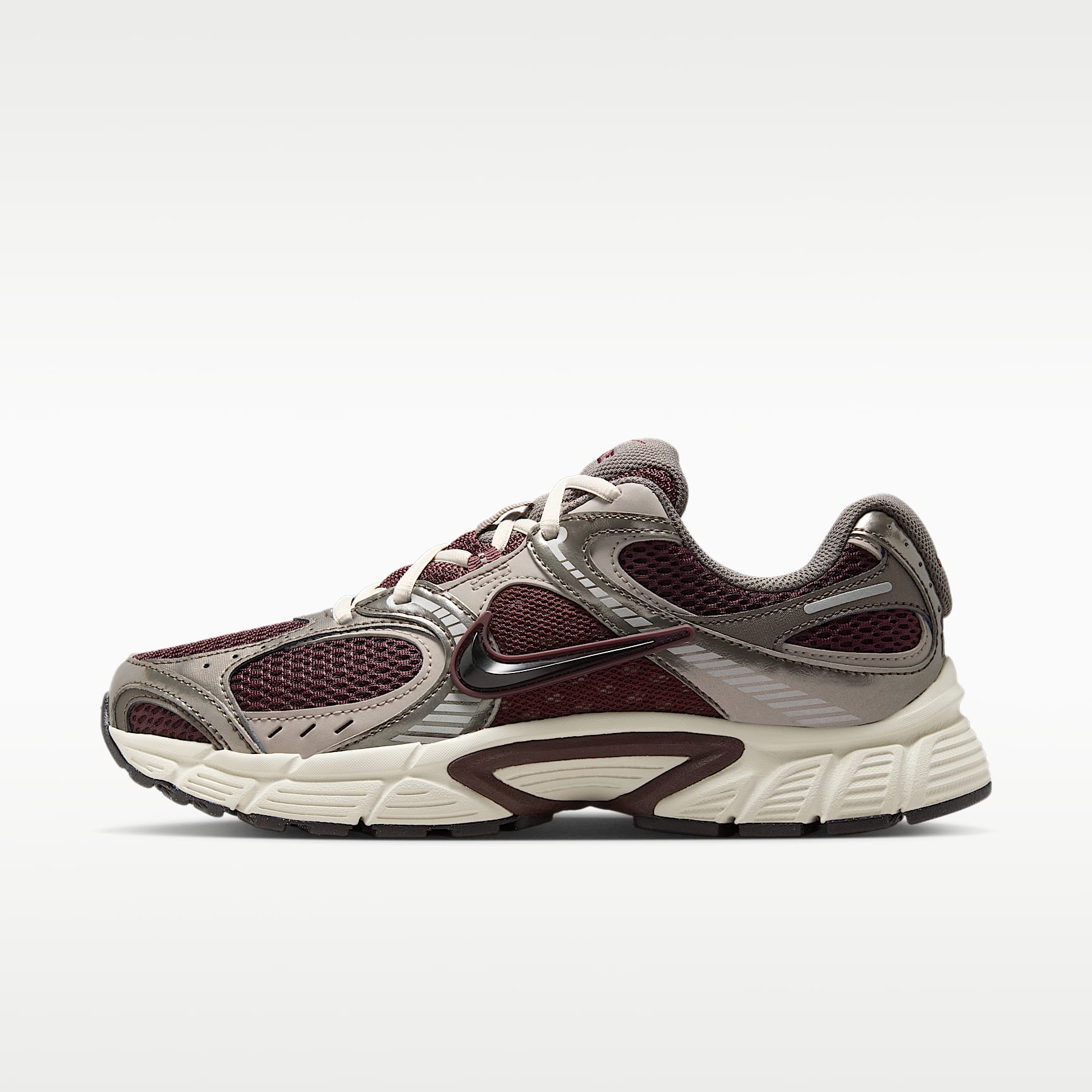 Nike V5 RNR Schuh mit reflektierenden Akzenten (Damen) – Burgundy Crush/College Grey/Light Orewood Brown/Schwarz