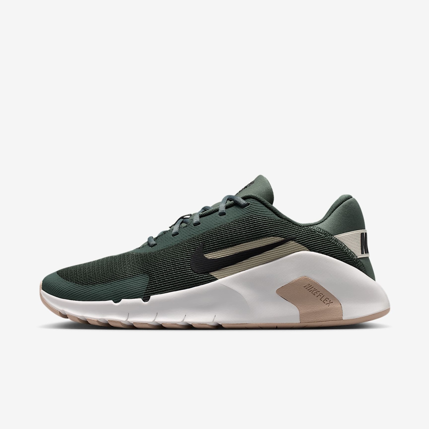 Nike Flex Train Workout-Schuh (Herren) – Camo Green/Summit White/Cream II/Schwarz