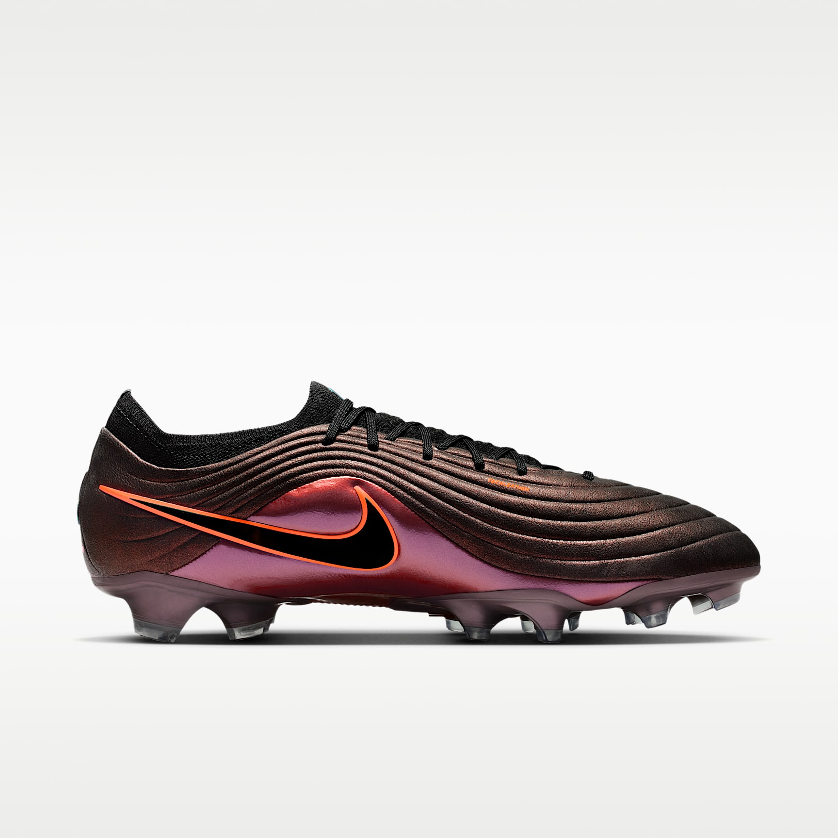 Nike Tiempo Maestro Elite LV8 Low Top Fußballschuh für normalen Rasen – Schwarz/Hyper Crimson/Laser Orange
