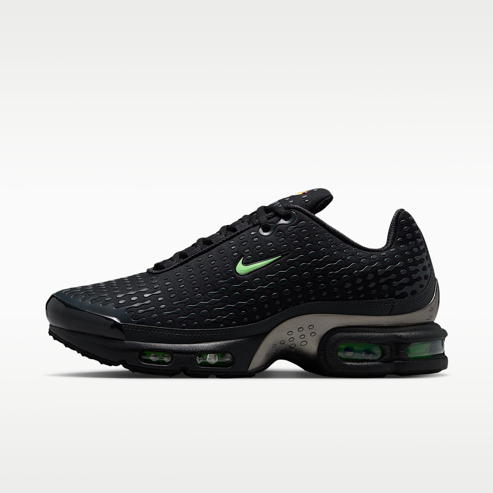Nike Air Max Plus VII Schuh (Herren) – Schwarz/Dark Smoke Grey/Metallic Pewter/Illusion Green