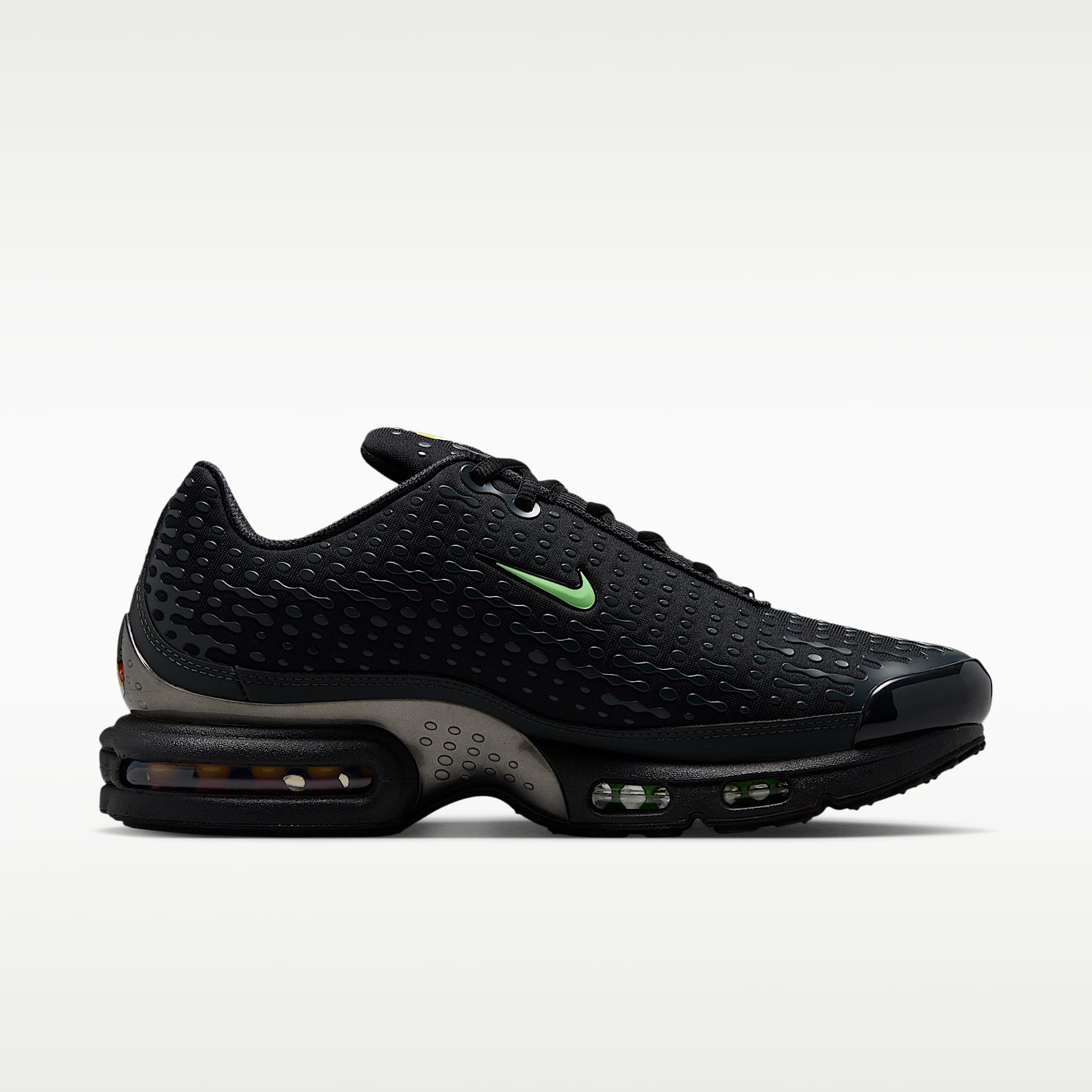 Nike Air Max Plus VII Schuh (Herren) – Schwarz/Dark Smoke Grey/Metallic Pewter/Illusion Green