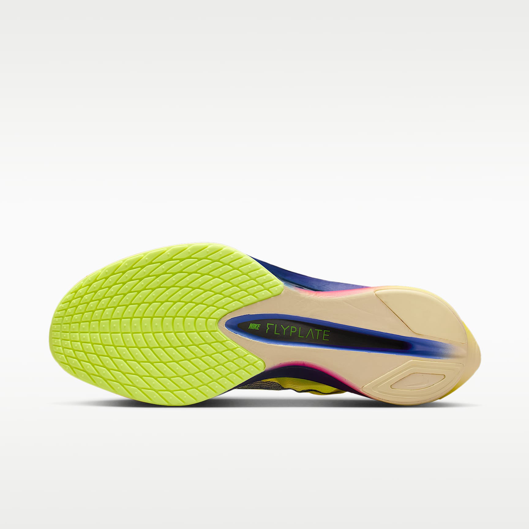 Nike Vaporfly 4 Straßenlaufschuh für Wettkämpfe (Herren) – Citron Pulse/Laser Orange/Volt Ice/Indigo Burst