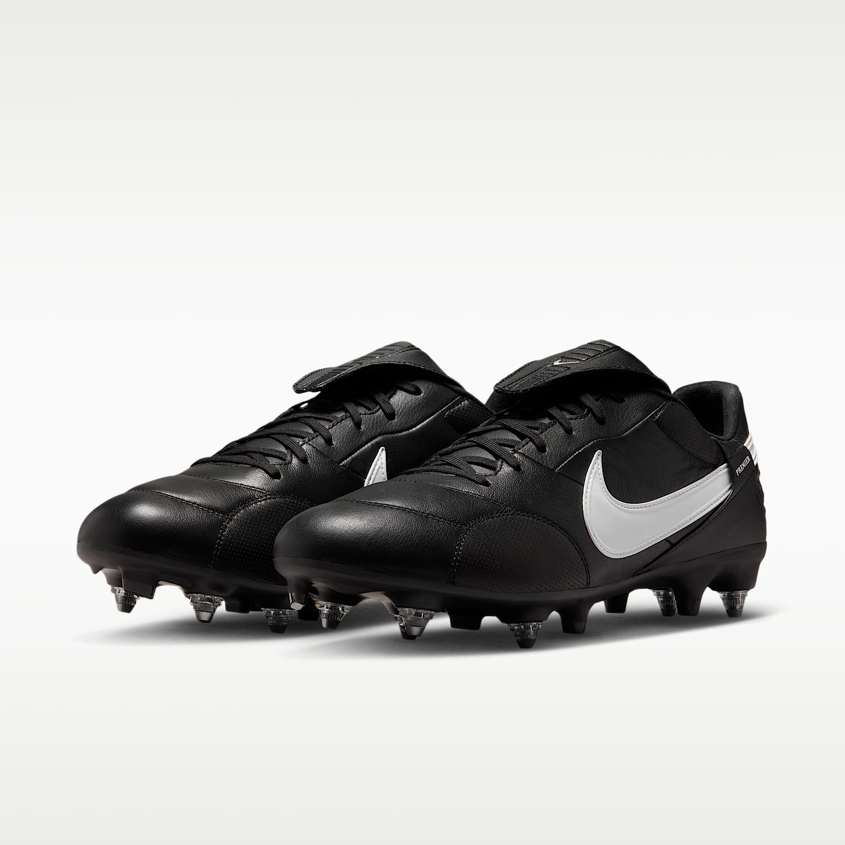 Nike Premier 3 SG-Pro Low-Top-Fußballschuh – Schwarz/Weiß