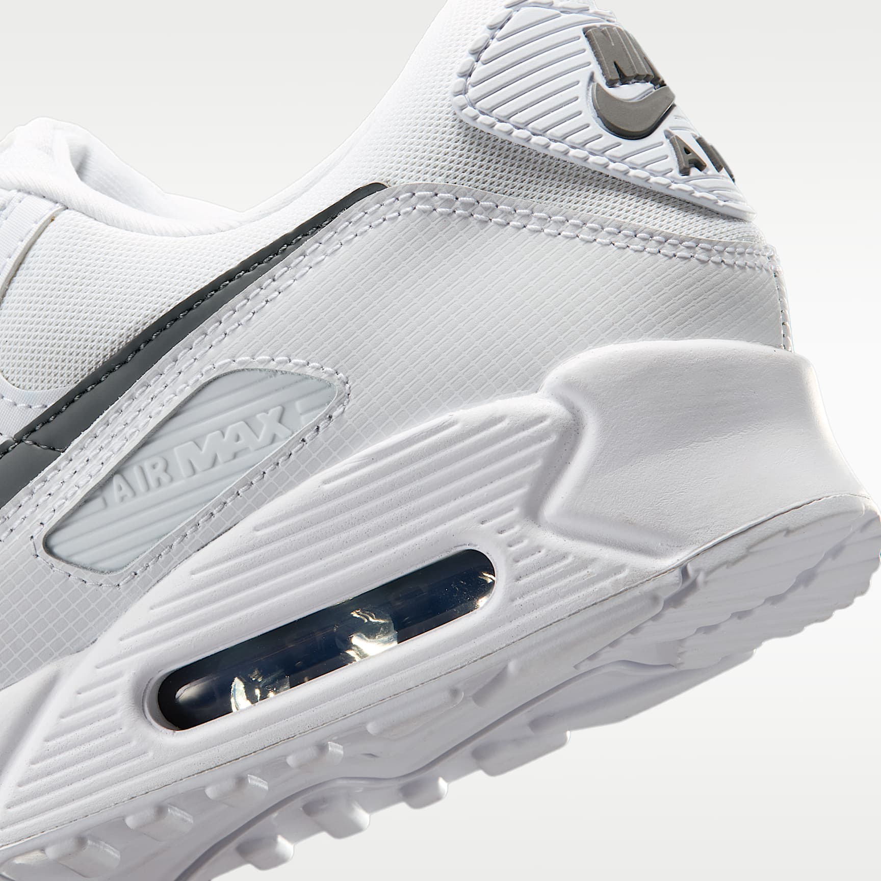 Nike Air Max 90 Schuh (Herren) – Weiß/Weiß/Smoke Grey
