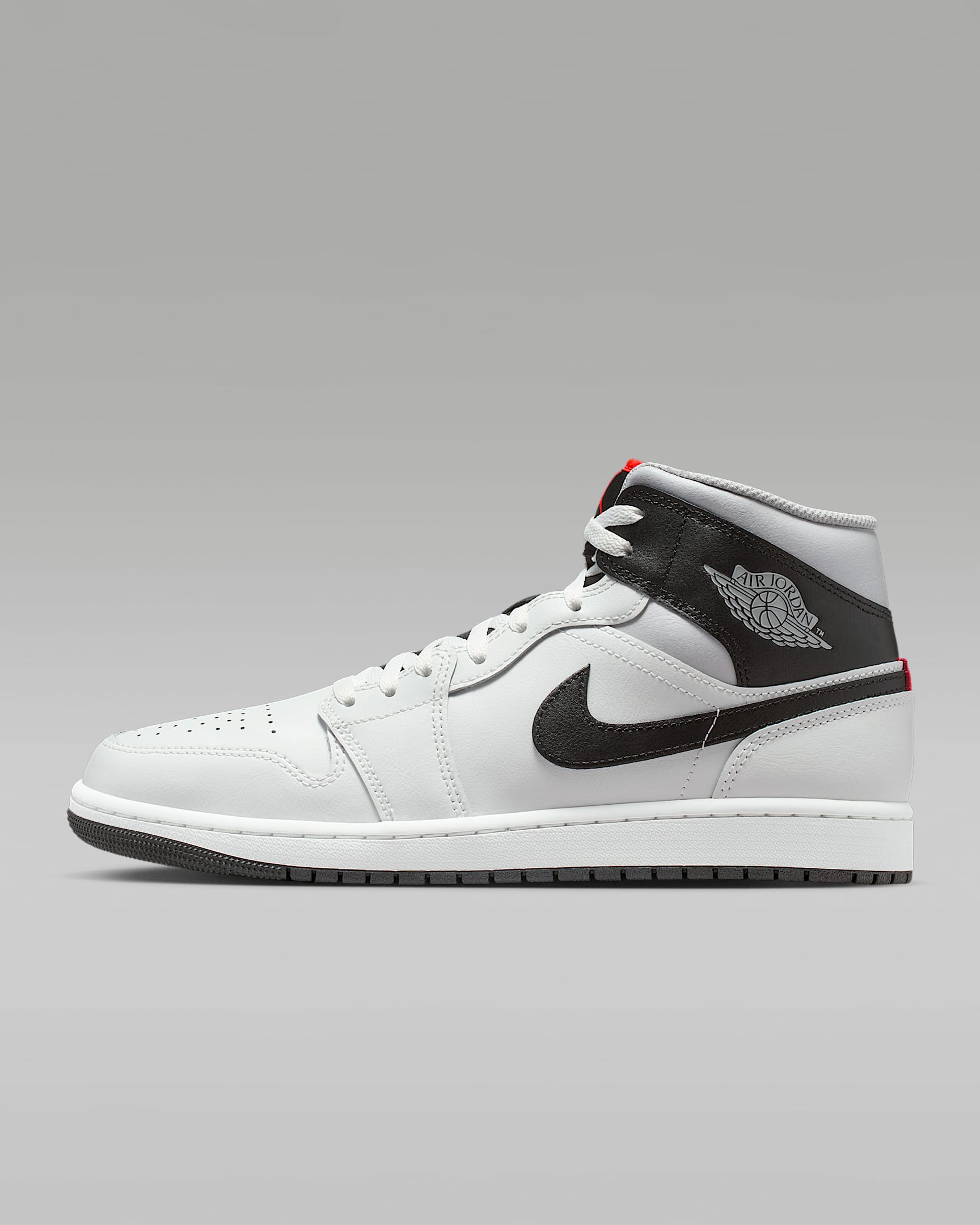 Air Jordan 1 Mid Herrenschuh – Summit White/Neutral Grey/Infrared 23/Schwarz