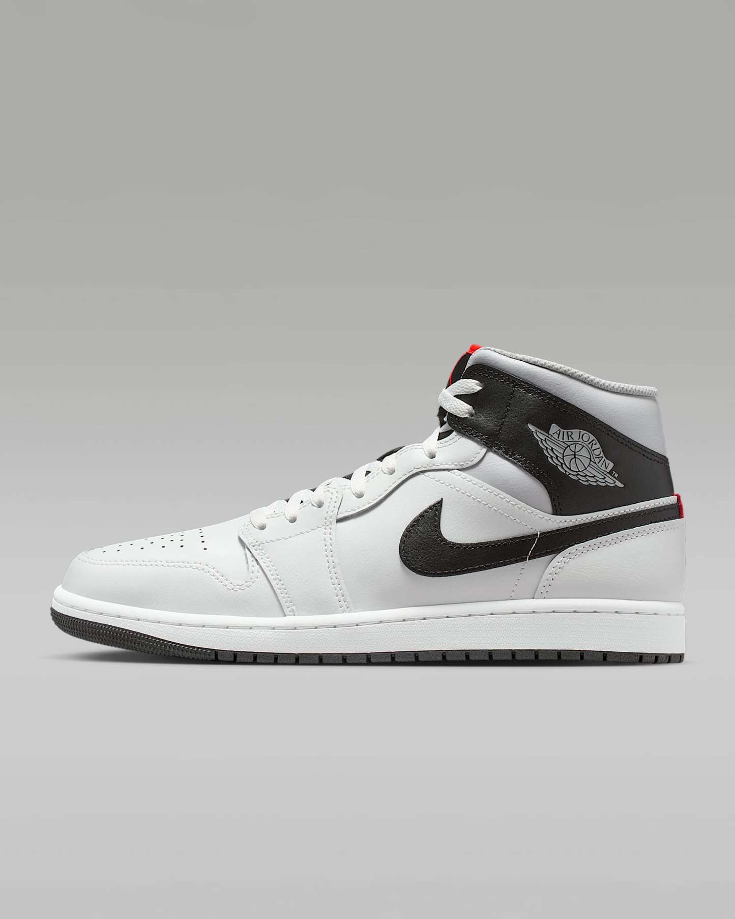 Air Jordan 1 Mid Herrenschuh – Summit White/Neutral Grey/Infrared 23/Schwarz
