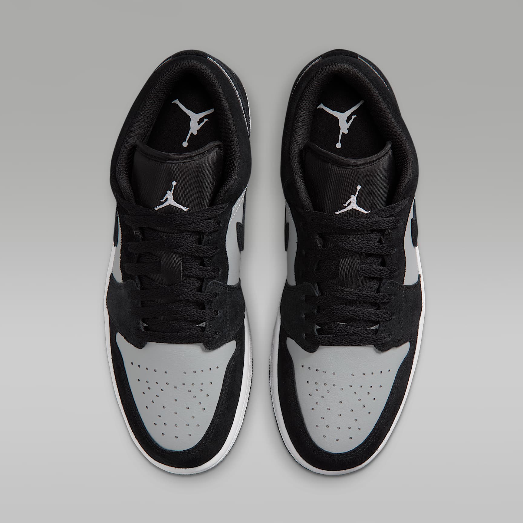 Air Jordan 1 Low Herrenschuh – Schwarz/Light Smoke Grey/Weiß