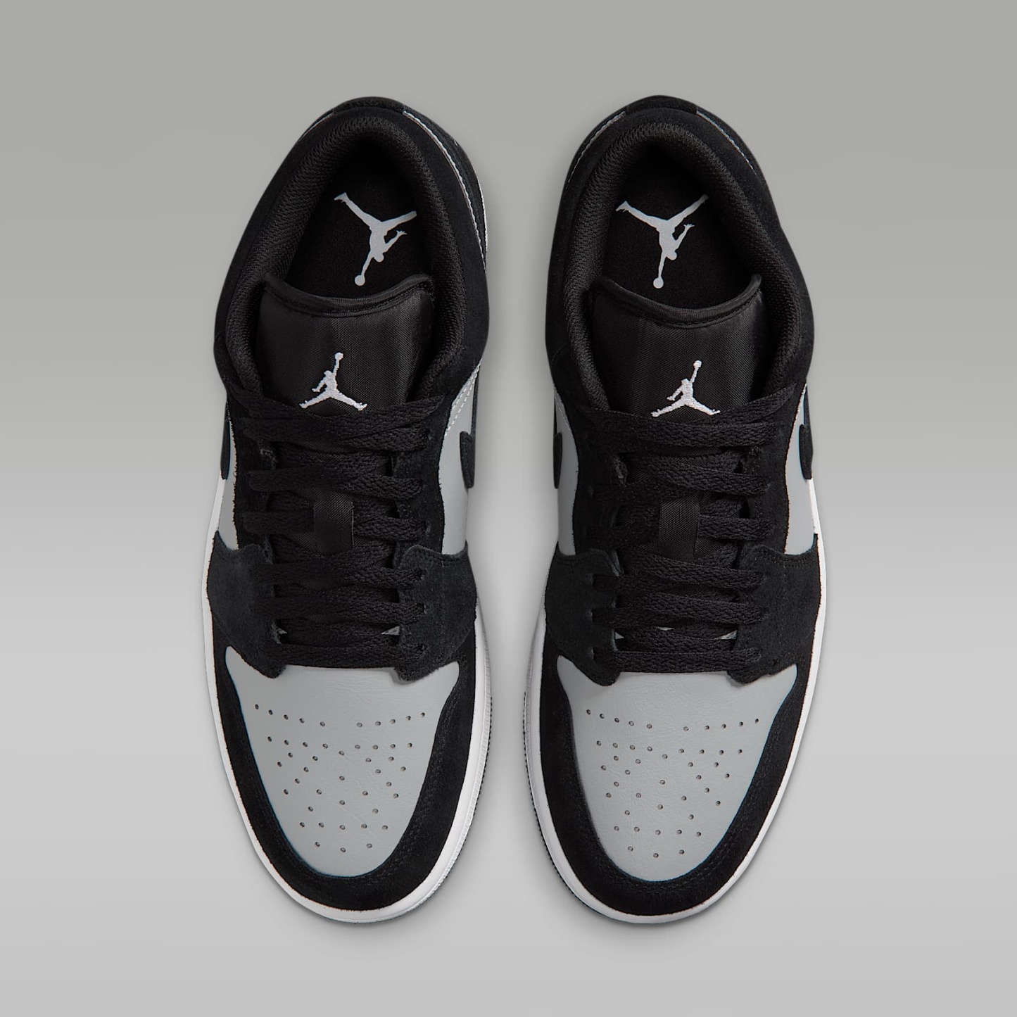 Air Jordan 1 Low Herrenschuh – Schwarz/Light Smoke Grey/Weiß