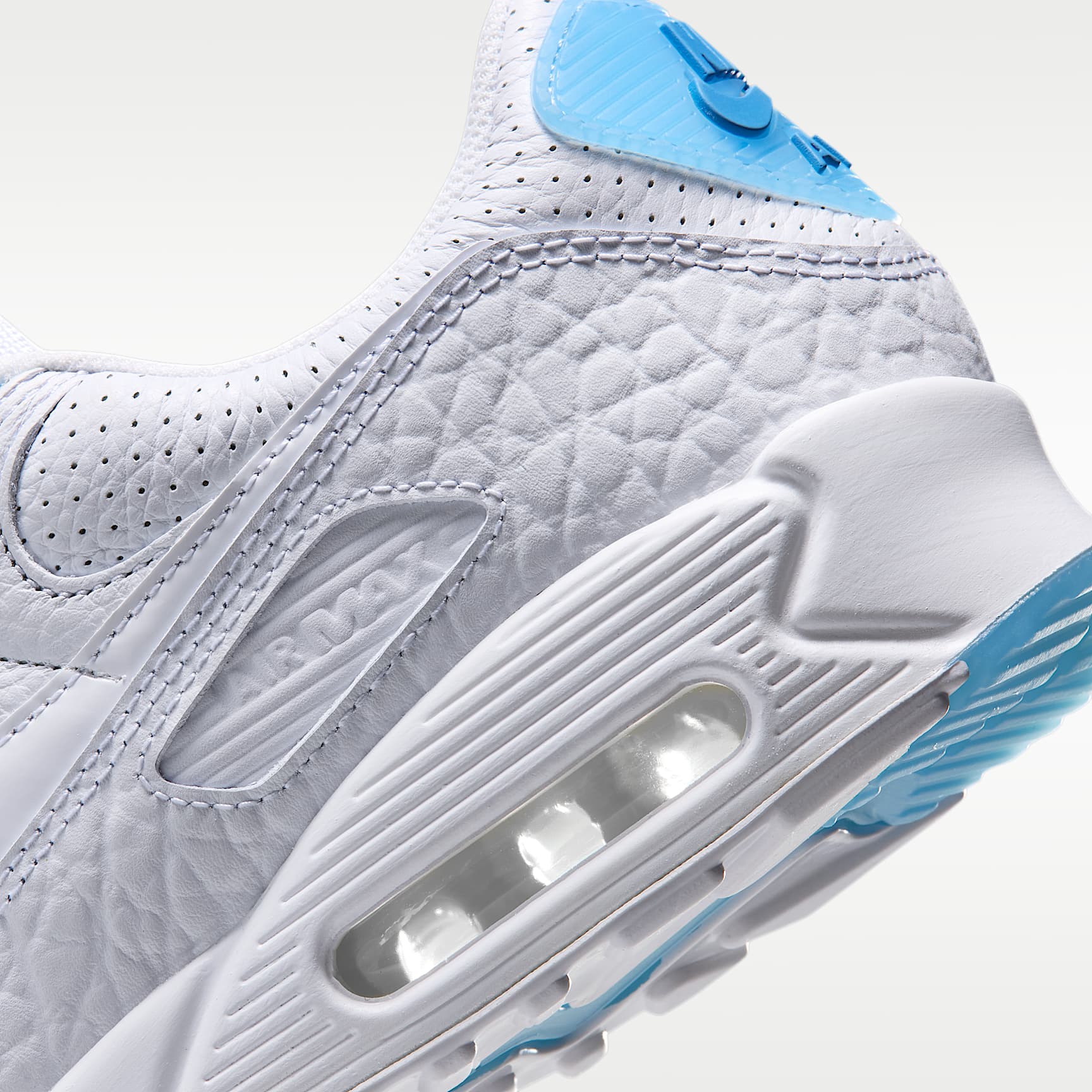 Nike Air Max 90 Schuh (Herren) – Weiß/Aurora Blue/Weiß