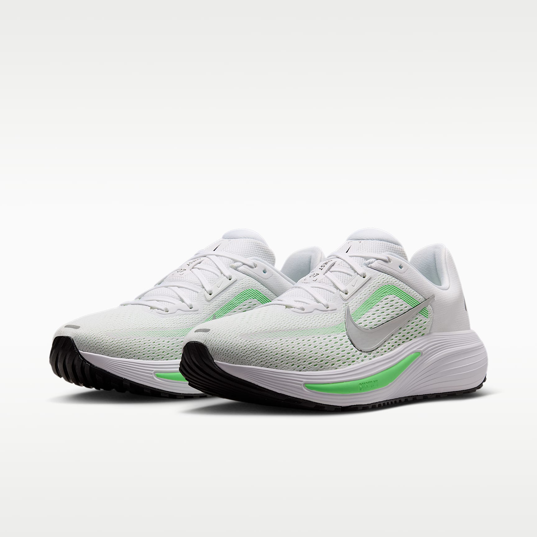 Nike Quest 7 Straßenlaufschuhe (Damen) – Weiß/Illusion Green/Cucumber Calm/Metallic Silver