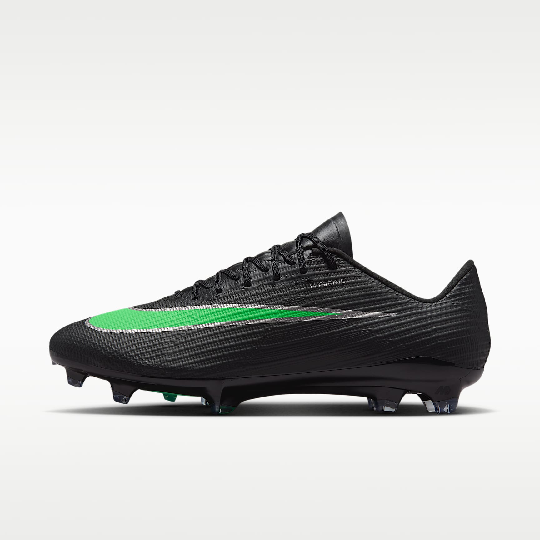 Nike Mercurial Superfly 11 Pro Low-Top-Fußballschuh für normalen Rasen – Schwarz/Schwarz/Illusion Green