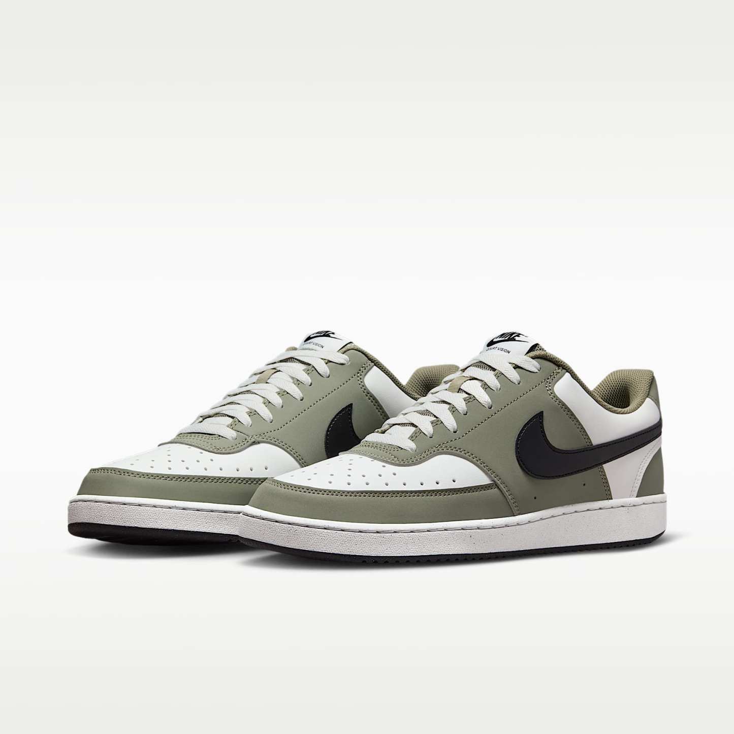 Nike Court Vision Low Herrenschuh – Summit White/Silver Sage/Schwarz